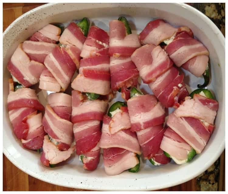 Easy Low Carb Bacon Wrapped Jalapeno Poppers with Cream Cheese Recipe 