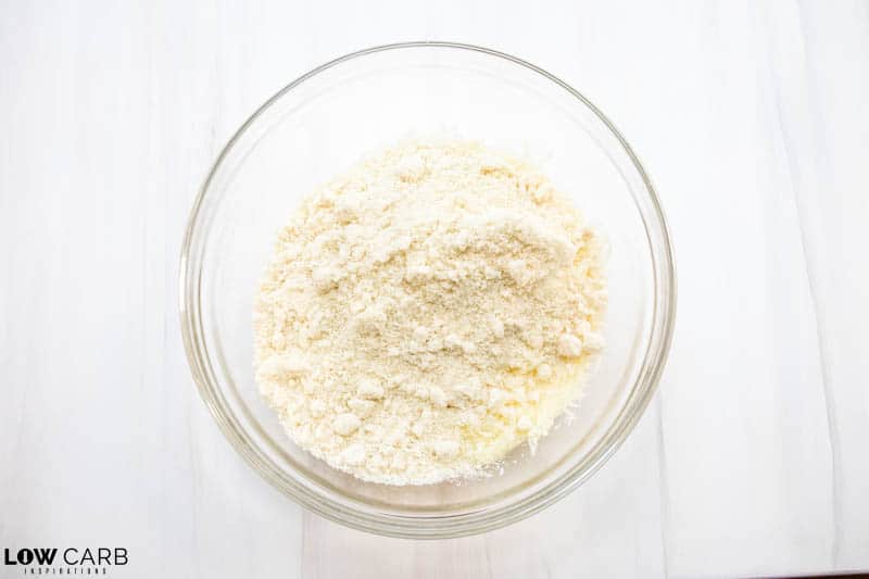 almond flour in a bowl with cheese 