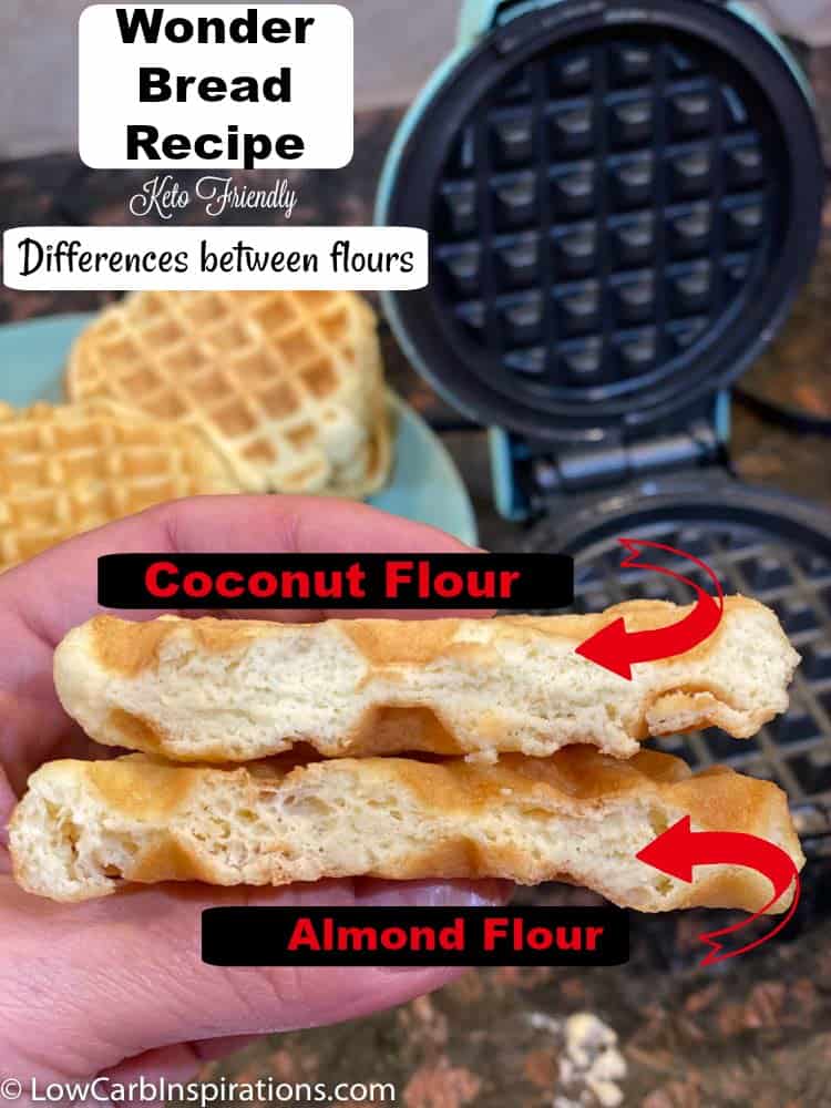 Keto Wonder Bread Chaffle Recipe difference between flours