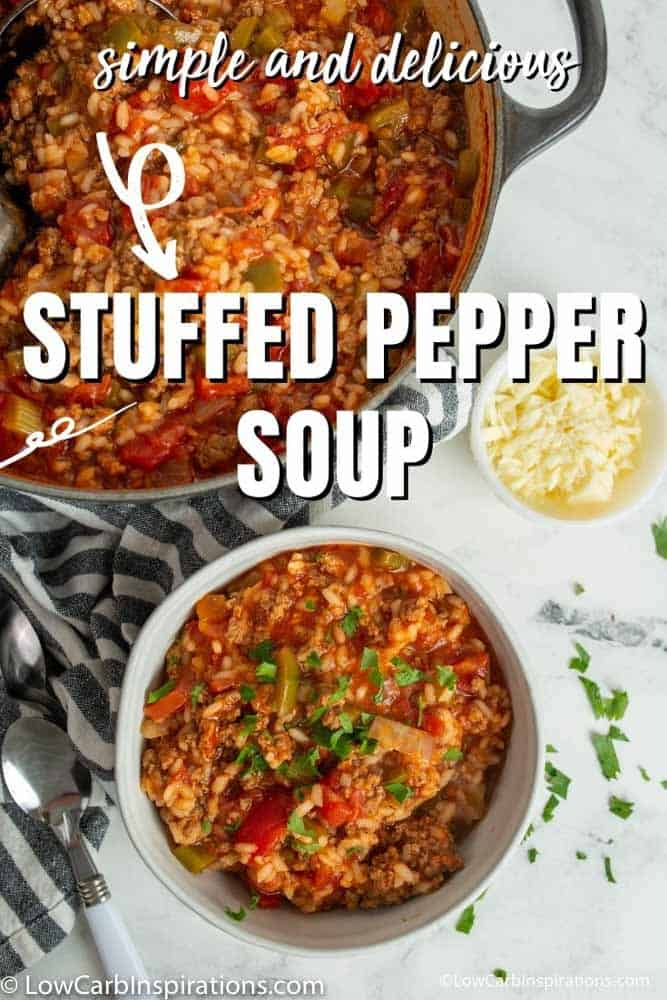 Keto Stuffed Pepper Soup Recipe