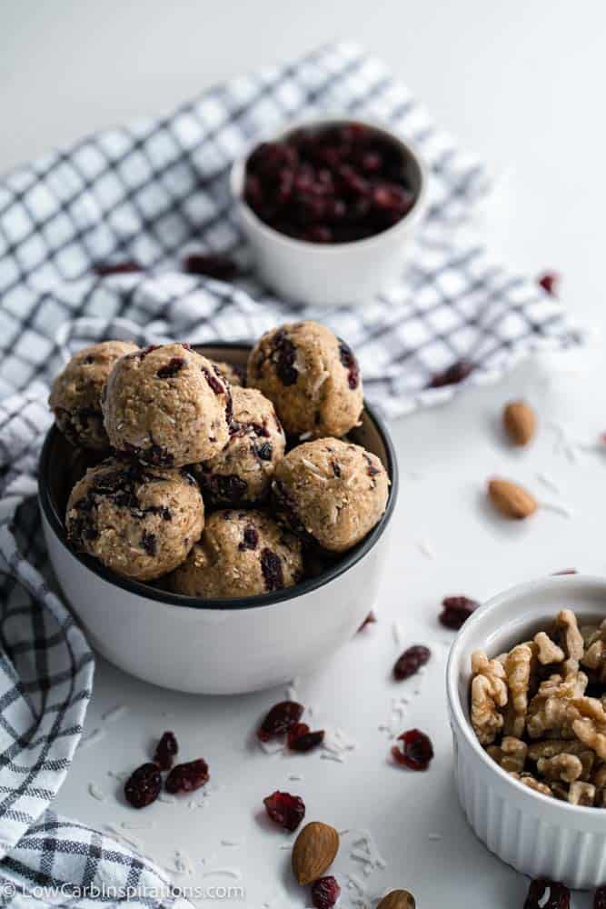 Cranberry Almond No Bake Protein Energy Bites